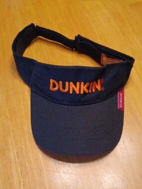 DUNKIN Black Logo Visor with Orange Embroidery